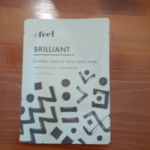 6 Mask Feel Brilliant charcoal facial sheet